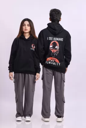 Humanity Black Oversized Hoodie