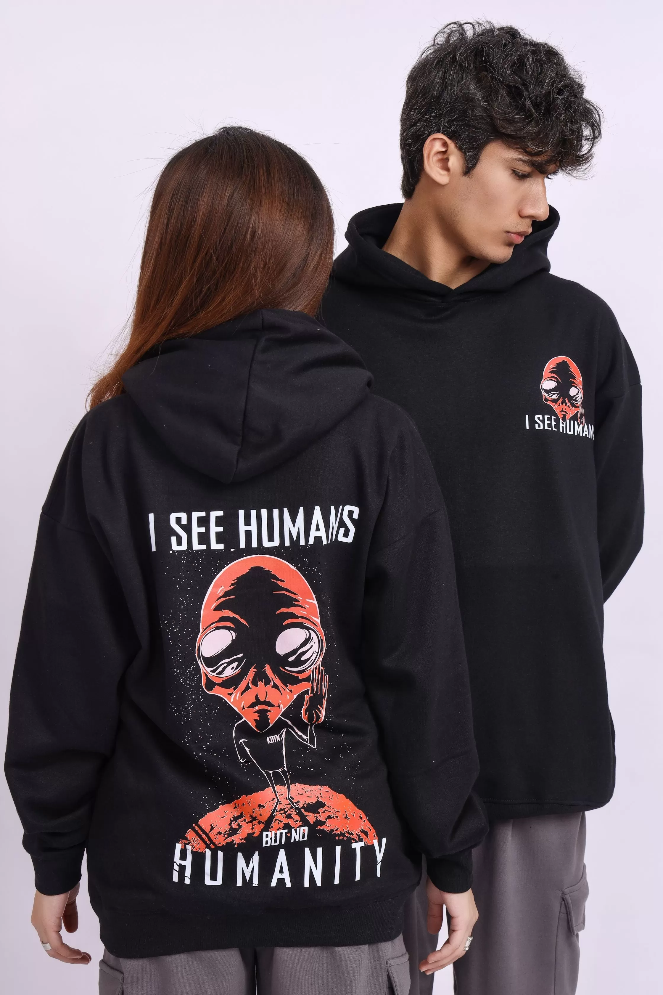 Humanity Black Oversized Hoodie