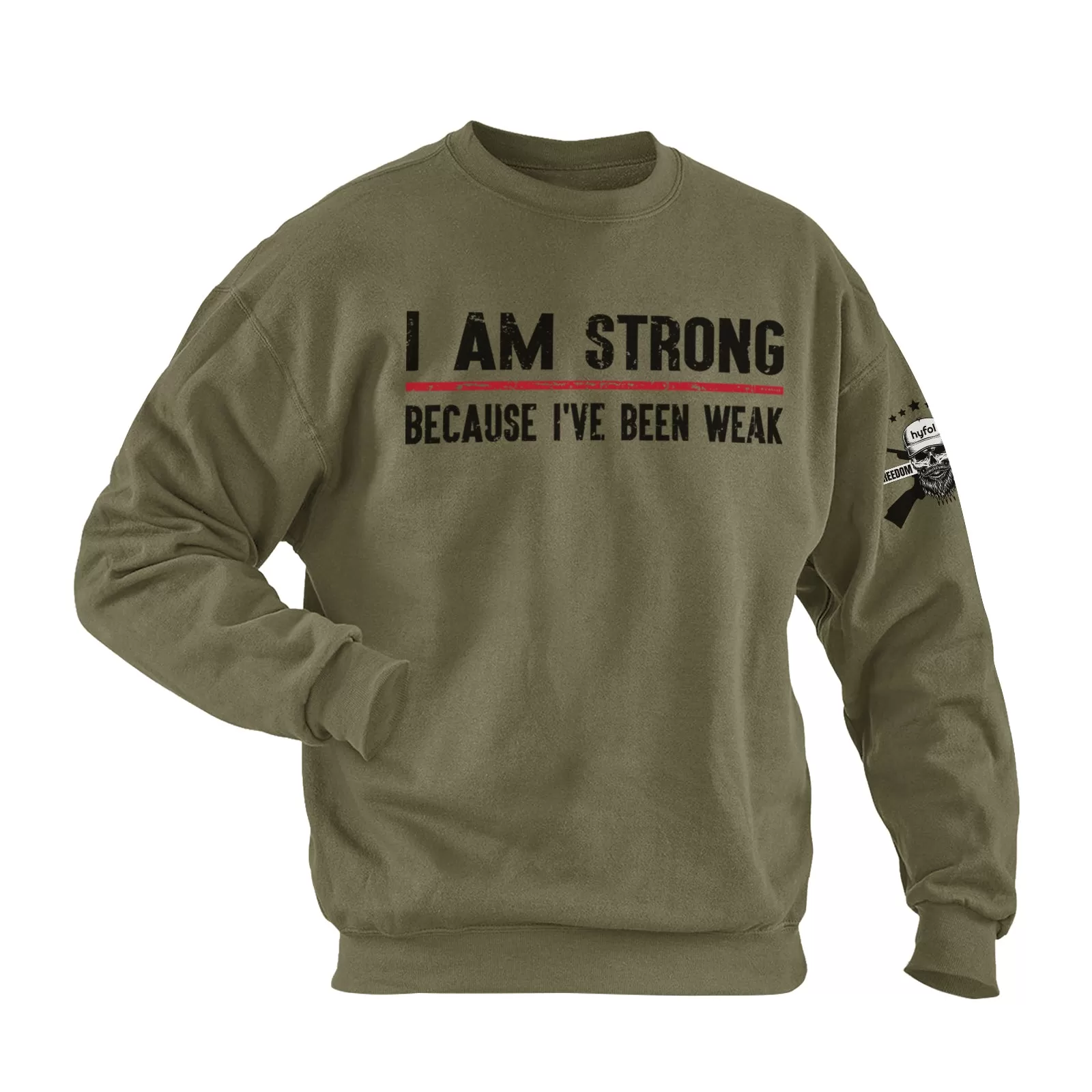 I AM STRONG  COTTON GRAPHIC SWEATSHIRT