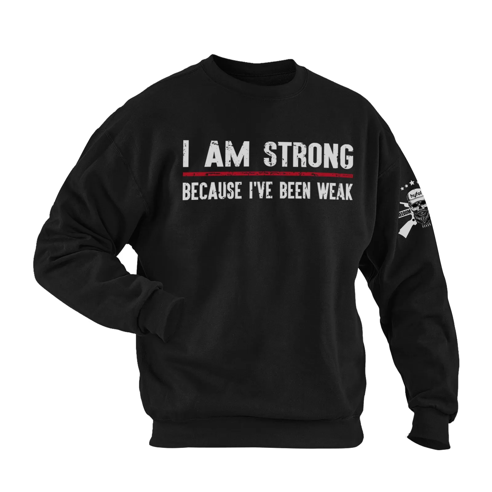 I AM STRONG  COTTON GRAPHIC SWEATSHIRT