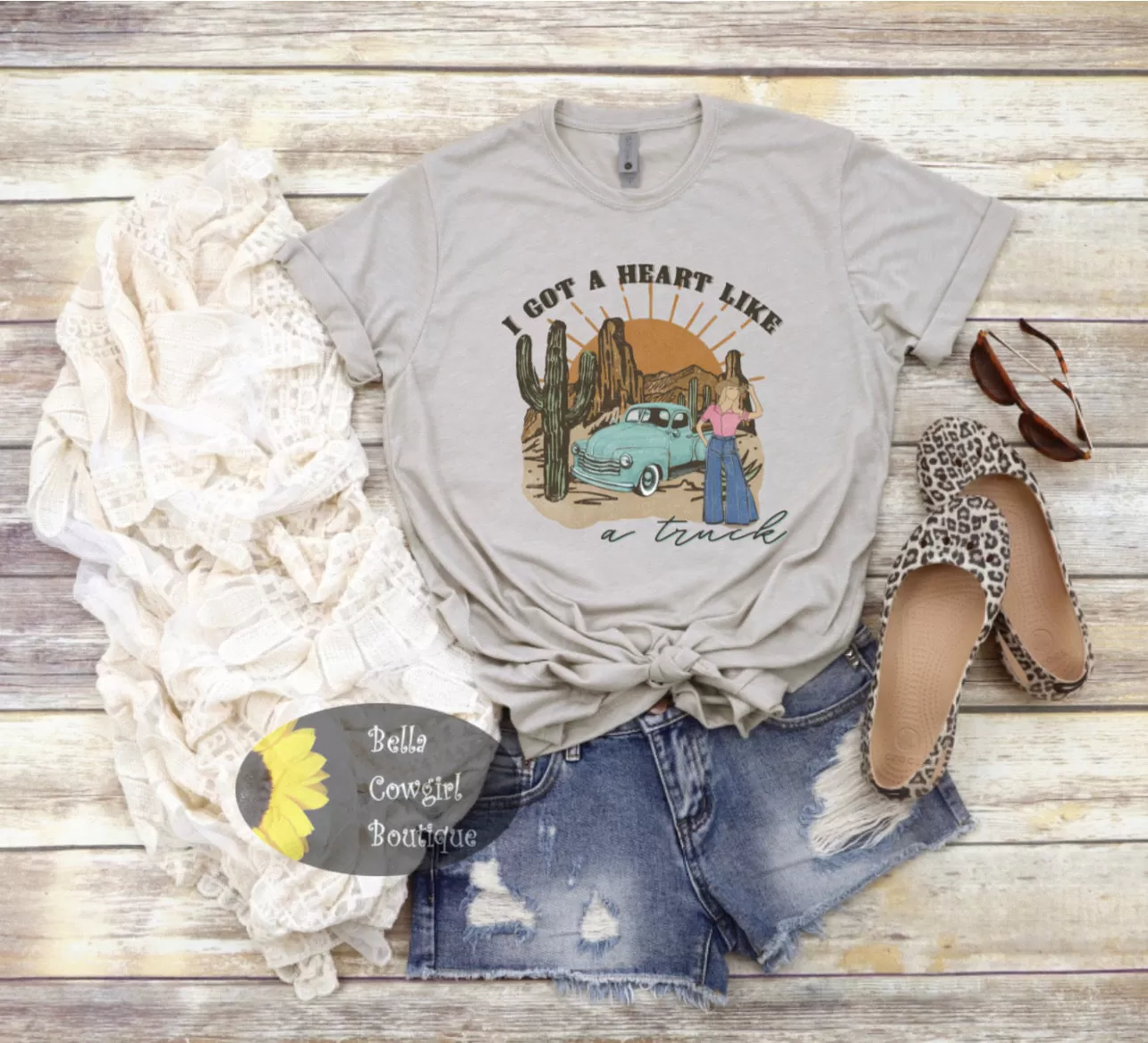 I Got A Heart Like A Truck Country Music Concert T-Shirt