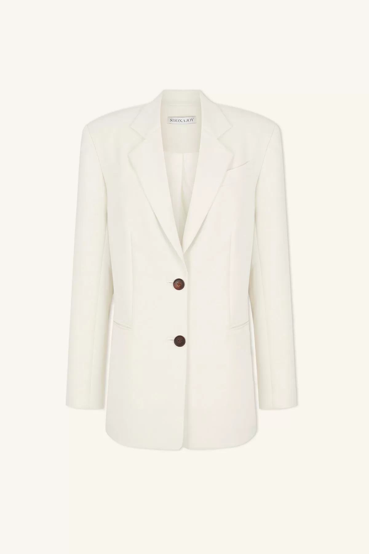 IRENA OVERSIZED TAILORED BLAZER - CREAM