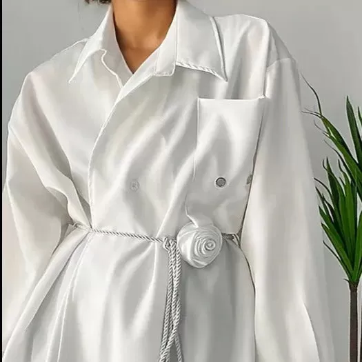 Jazz Up Elegant Belted Blouse-Shirt