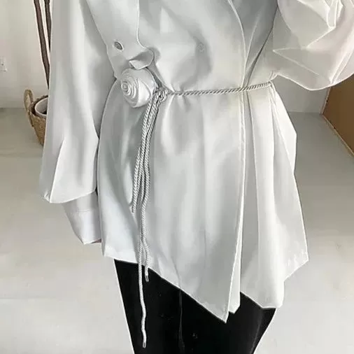 Jazz Up Elegant Belted Blouse-Shirt