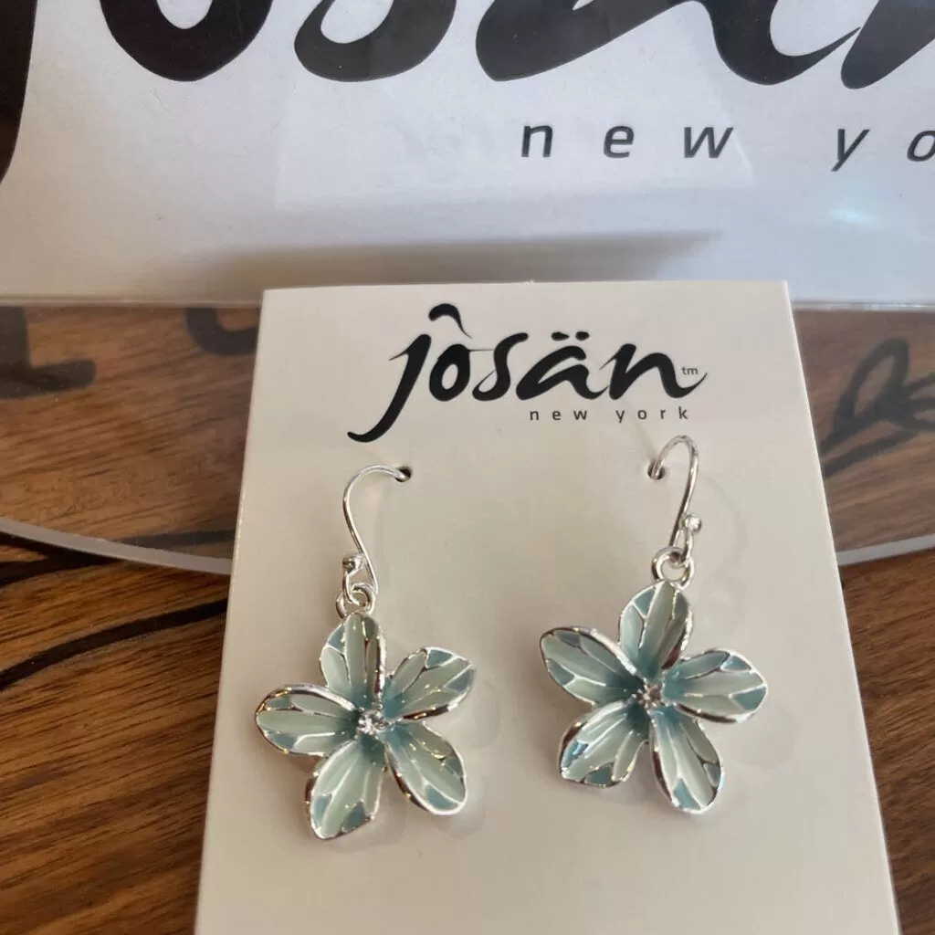 Josan SSW Blue Flax Flower Earrings