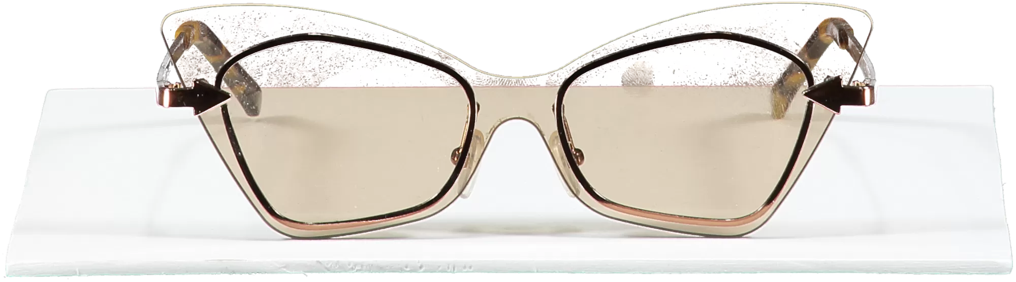 Karen Walker Brown Mrs Brill Sunglasses  in case