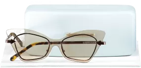 Karen Walker Brown Mrs Brill Sunglasses  in case