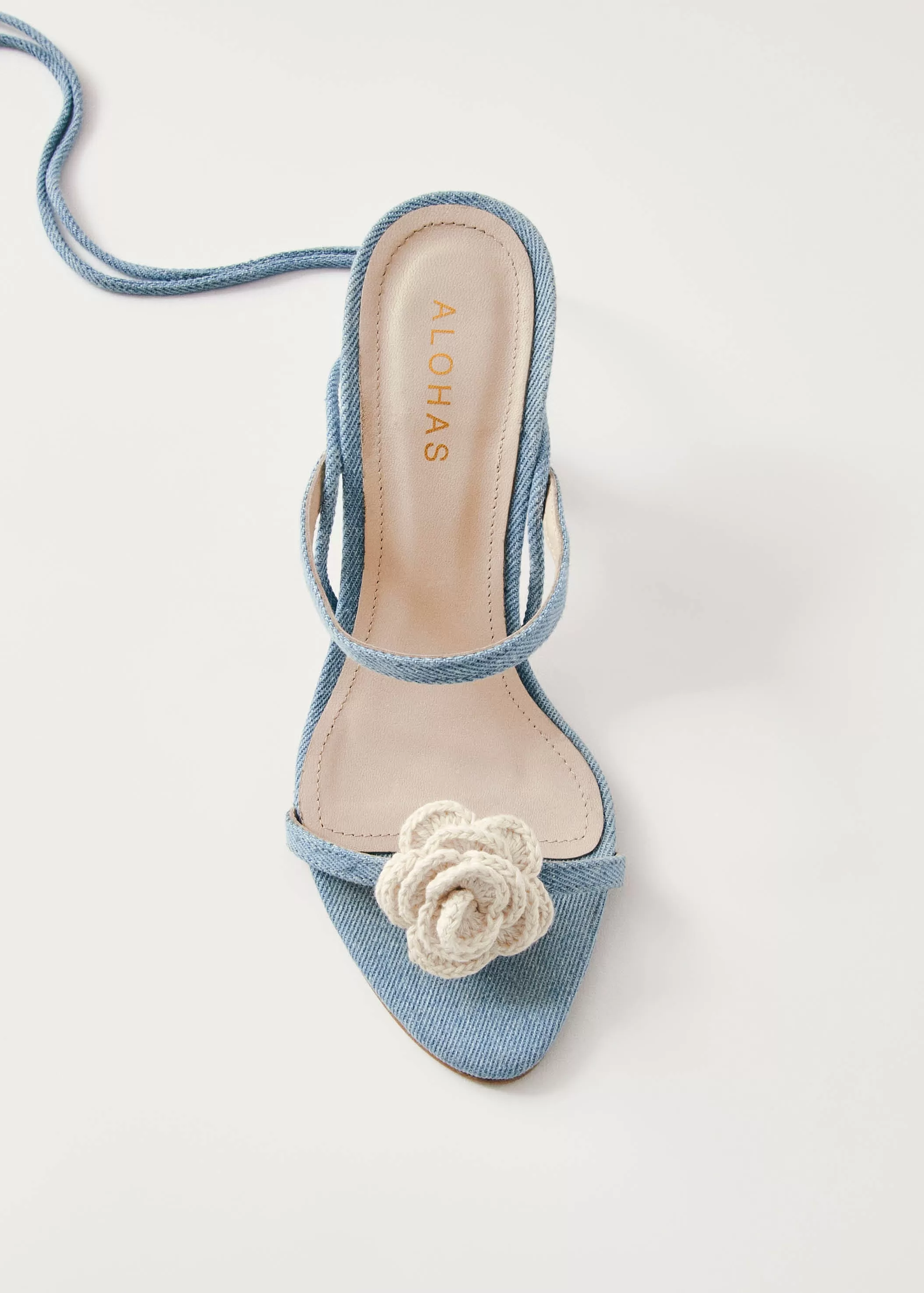 Kendra Bloom Denim Blue Sandals