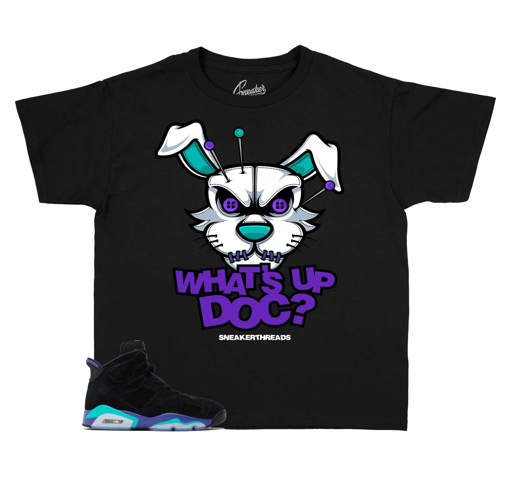 Kids Aqua 6 Shirt - Killa Rabbit - Black