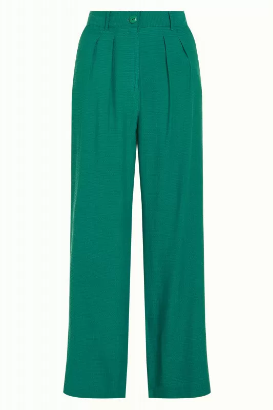 King Louie Eden Green Fintan Zenni Viscose & Rayon Trousers