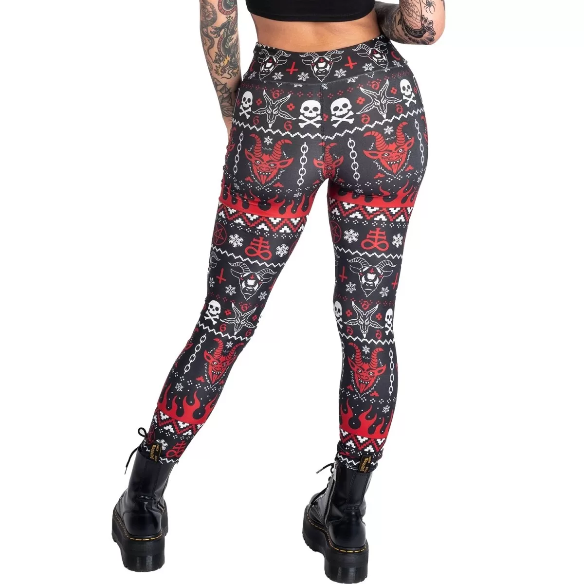 Knit Evil Demon High Waist Leggings