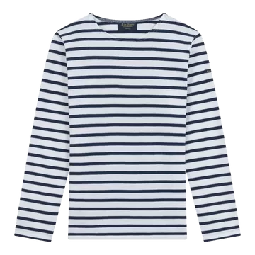 Le Minor Mariniere with Side Slits D43 White/Navy