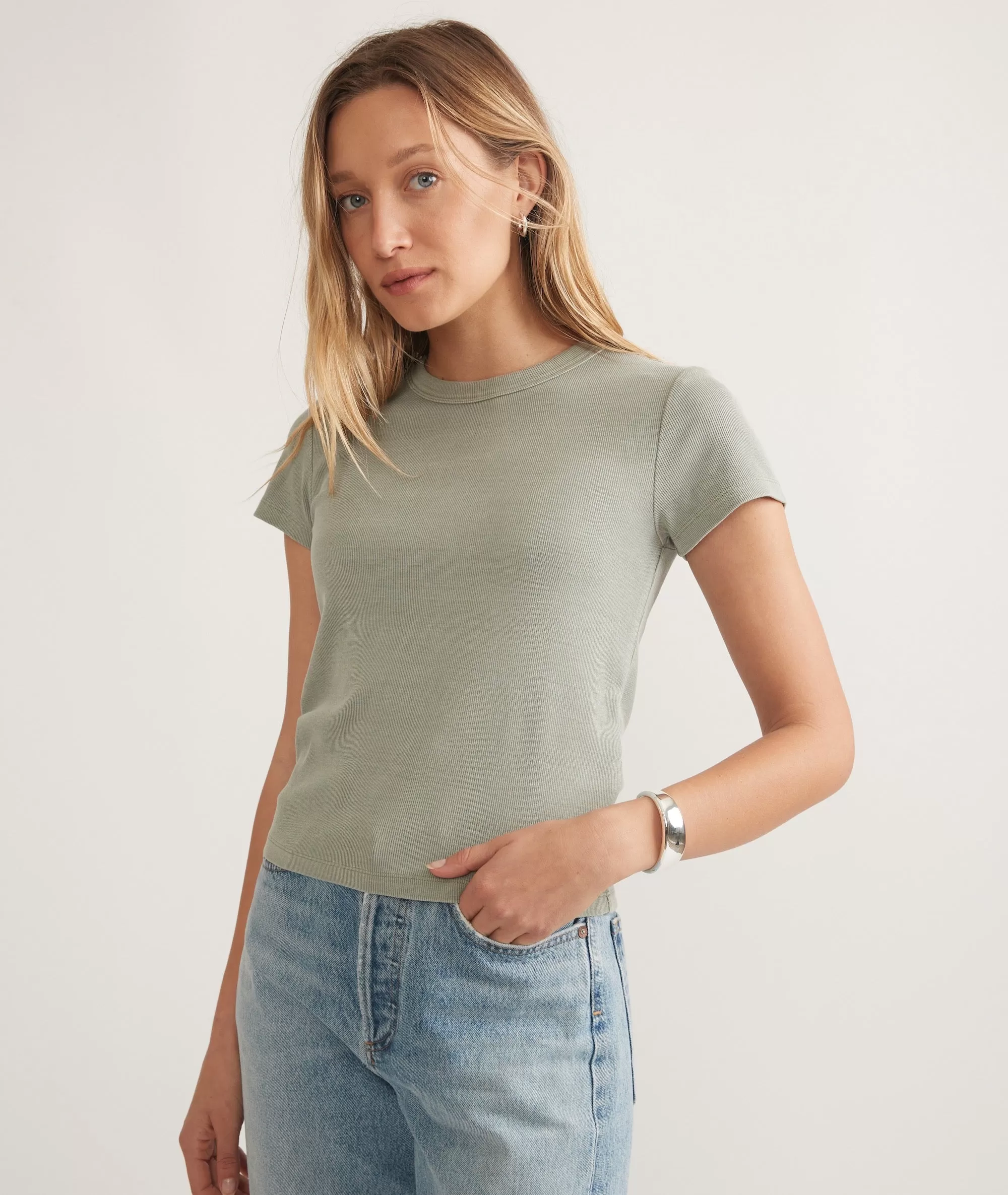 Lexi Rib Sun-In Crew Tee