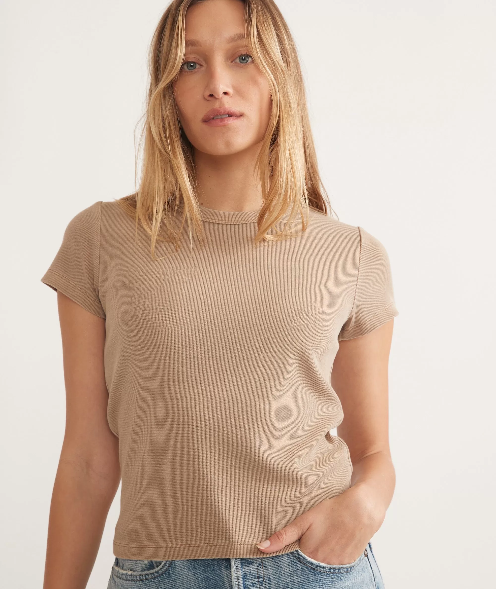 Lexi Rib Sun-In Crew Tee