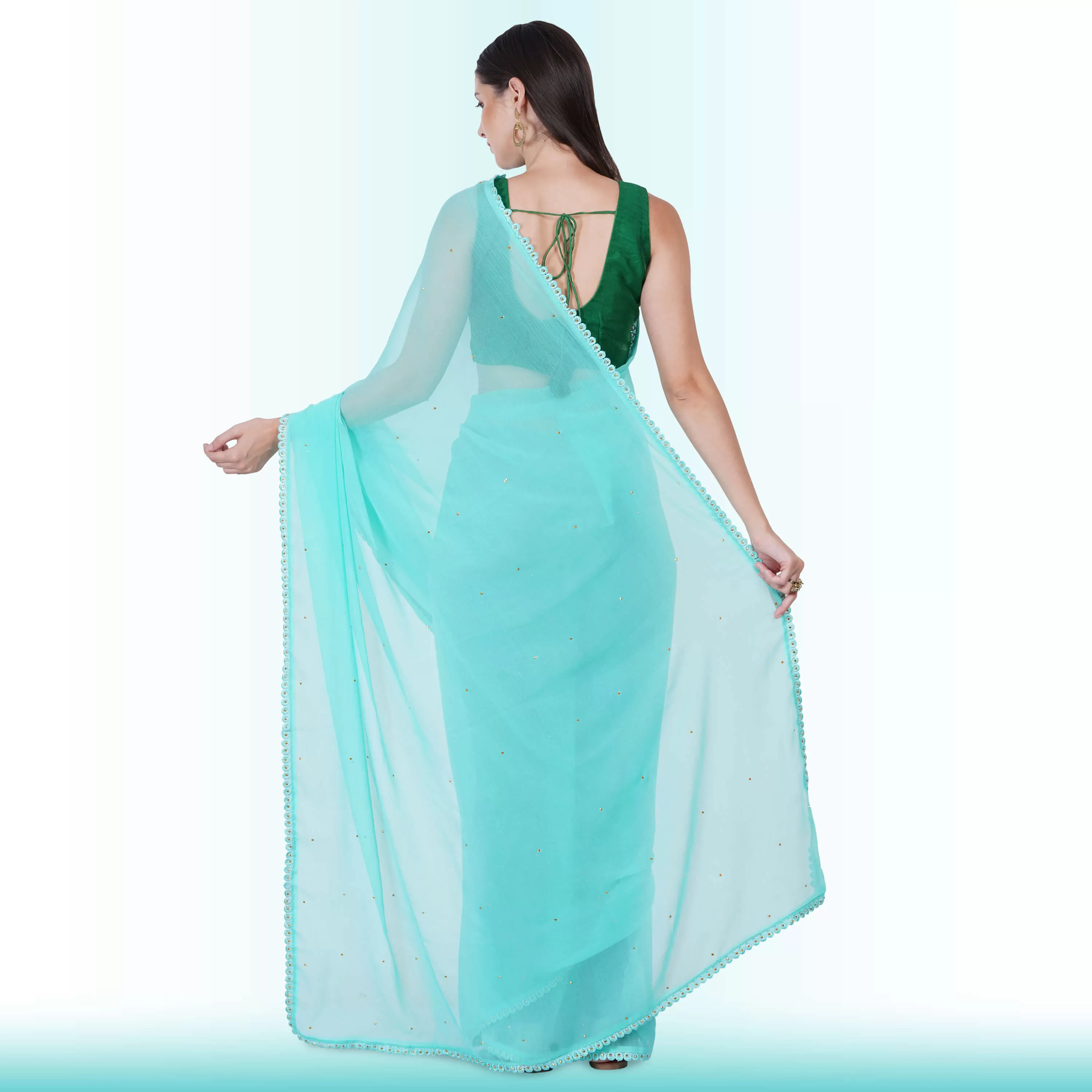 Light Green Georgette Saree