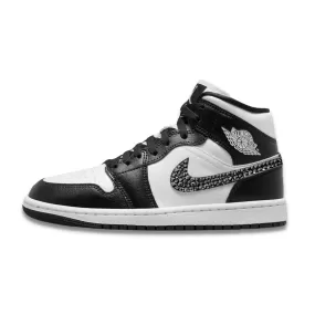 Limited Edition Air Jordan 1 Women Mid (Black/White)