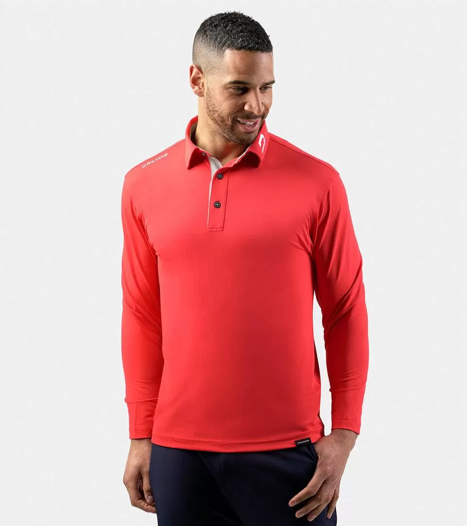 LONG SLEEVE TOUR POLO RED