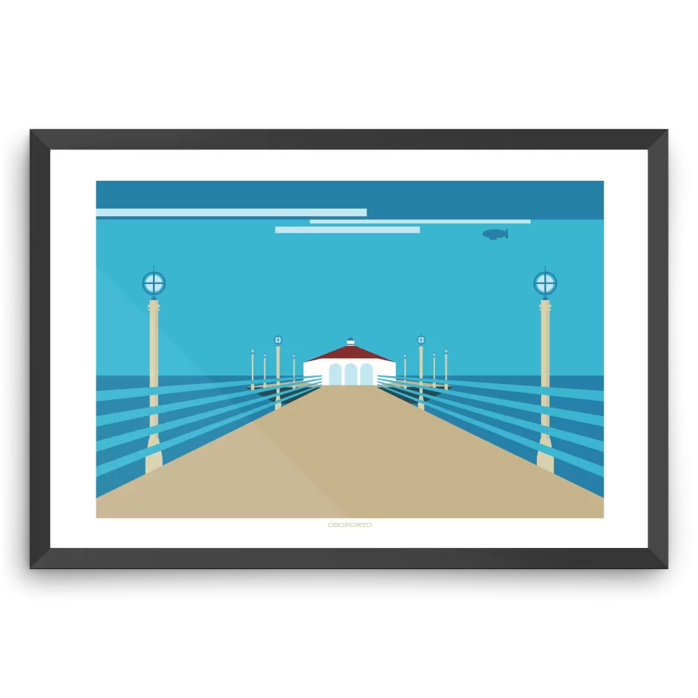 Manhattan Beach Pier: Roundhouse Graphic Print