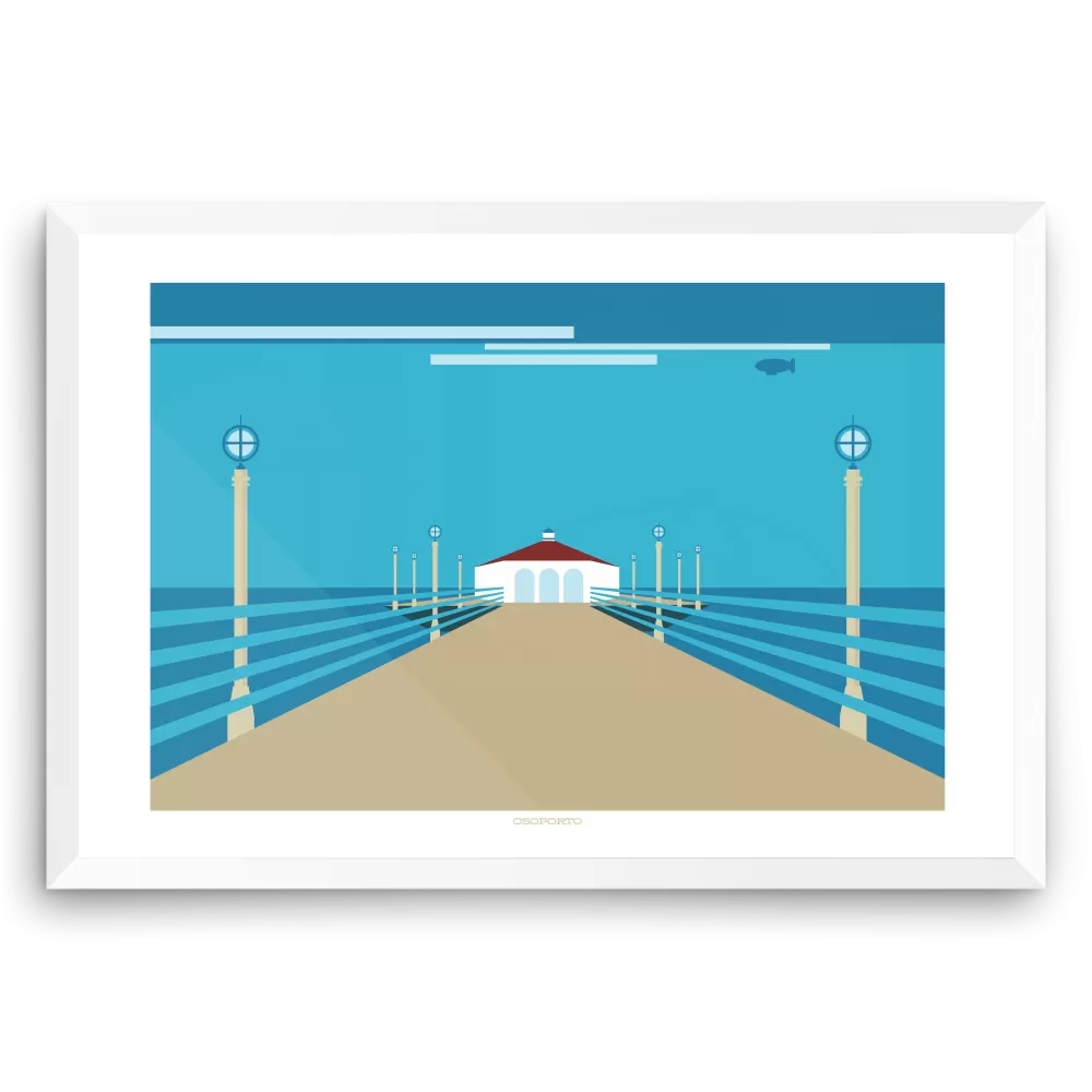 Manhattan Beach Pier: Roundhouse Graphic Print