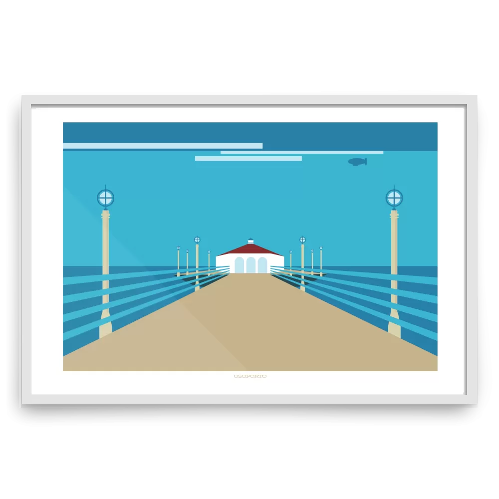 Manhattan Beach Pier: Roundhouse Graphic Print