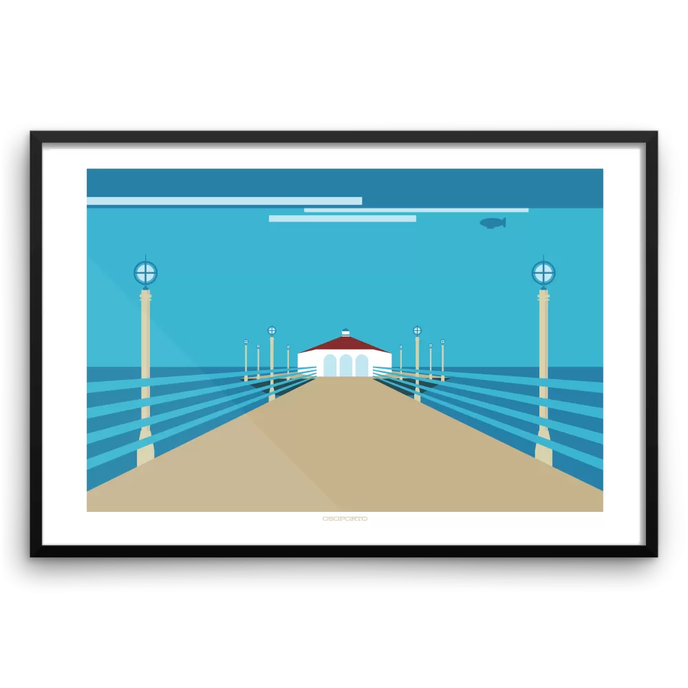 Manhattan Beach Pier: Roundhouse Graphic Print