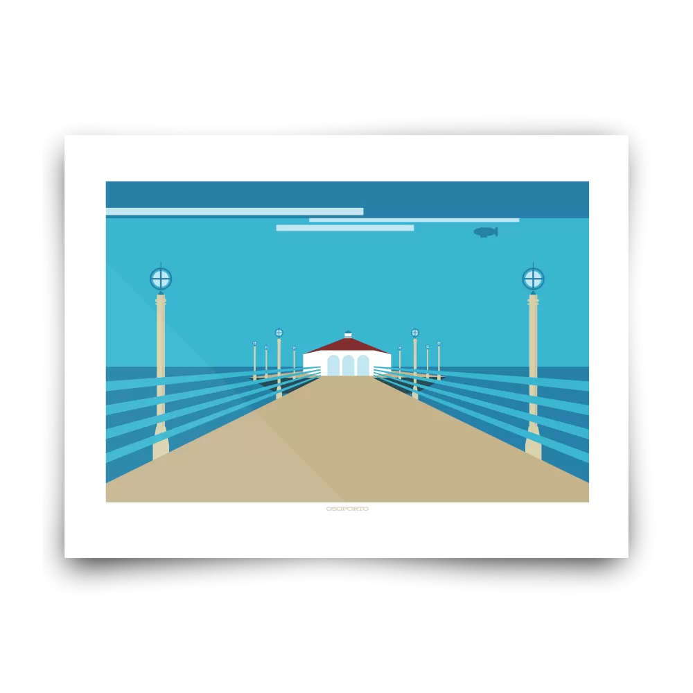 Manhattan Beach Pier: Roundhouse Graphic Print