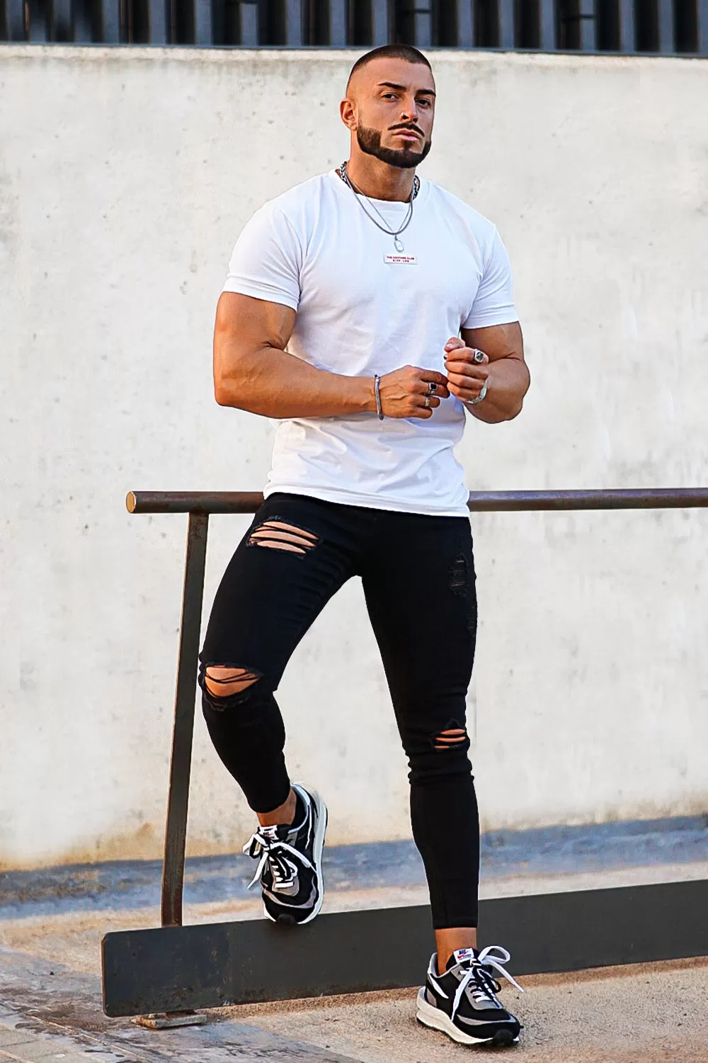 Men's Black Stretch Jean - Ripped