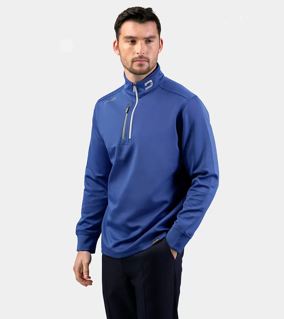 MEN'S ULTRA BLEND GOLF MIDLAYER 1/4 ZIP - BLUE