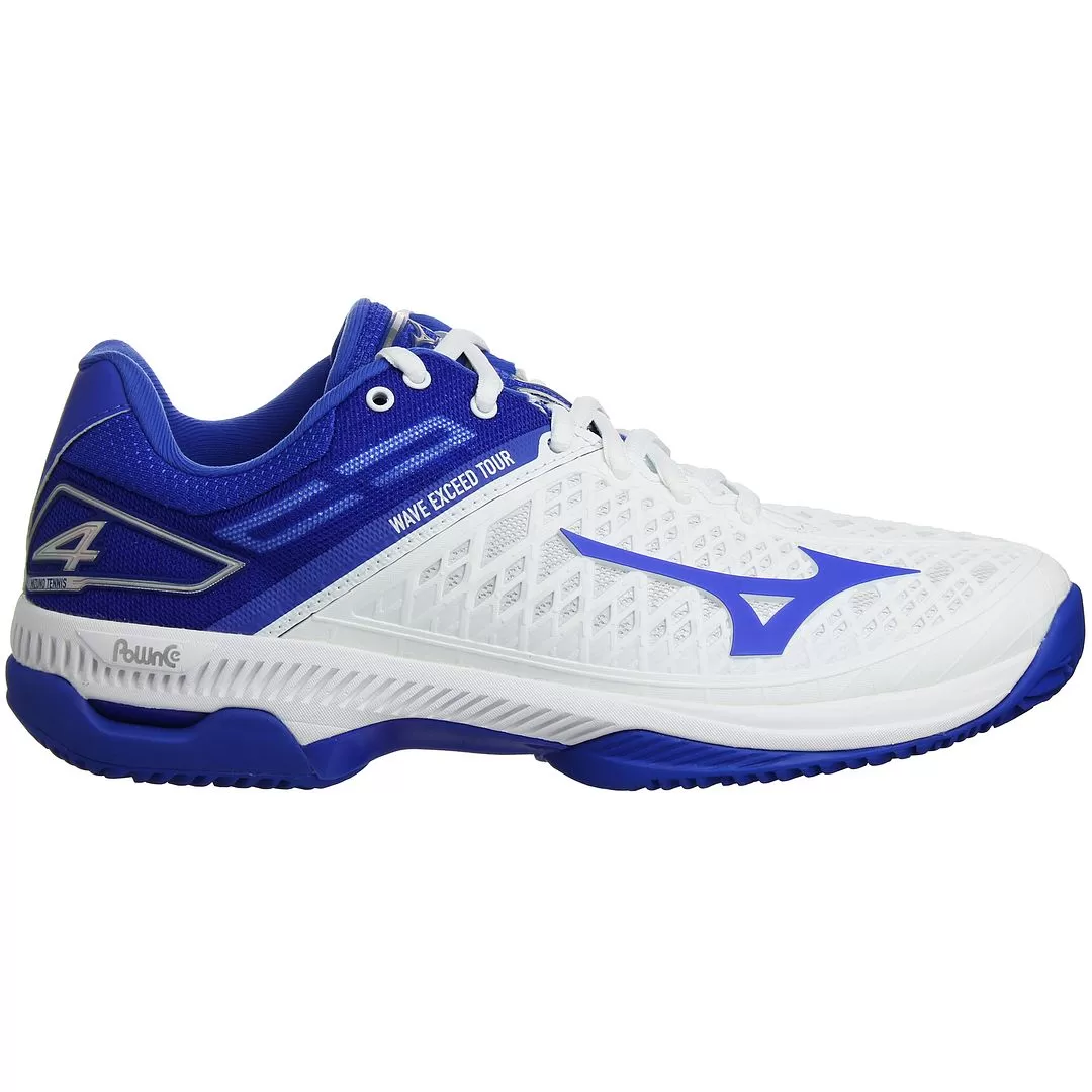 Mizuno Wave Exceed Tour 4 CC Womens White Tennis Trainers