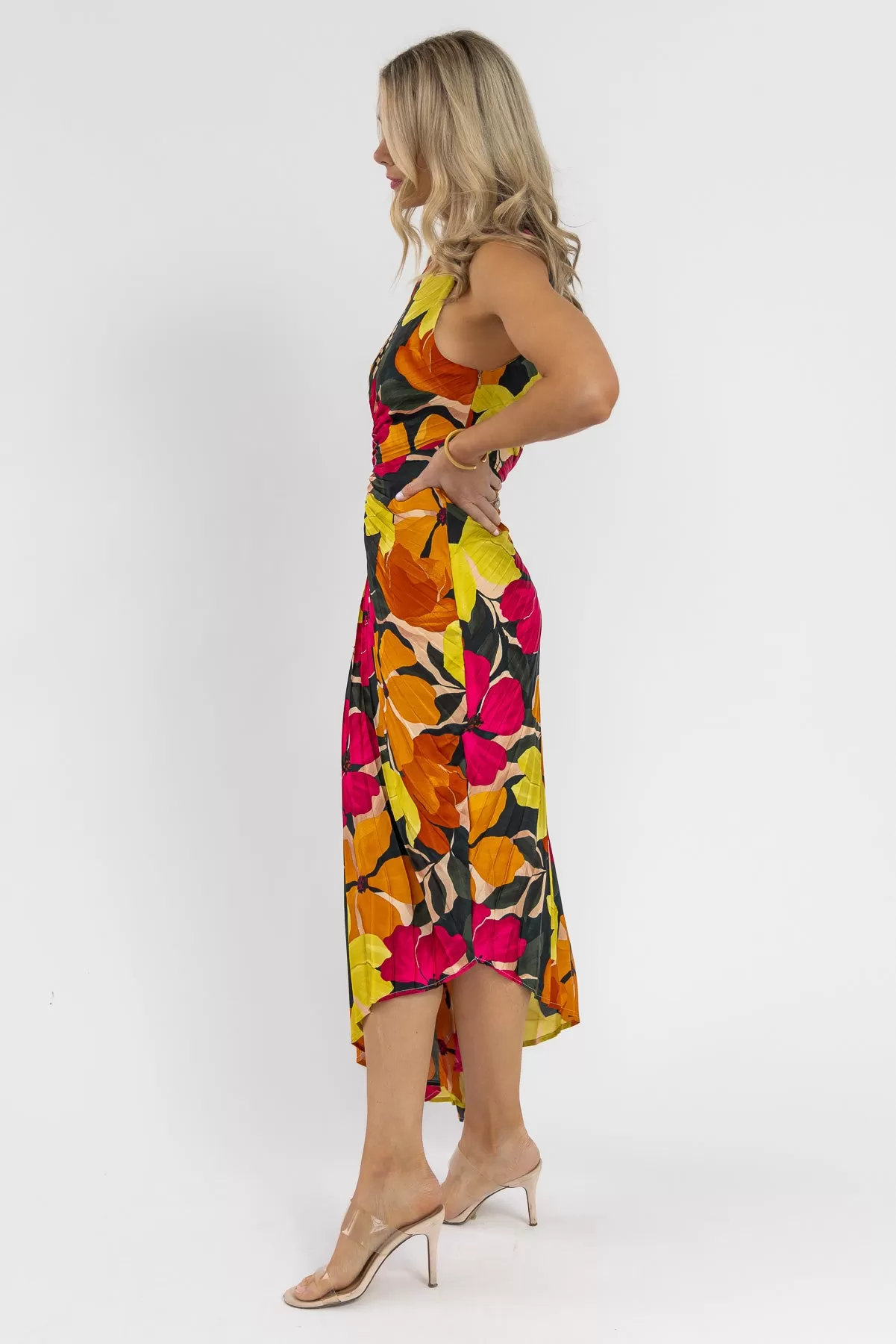 Monroe Pink Floral Maxi Dress