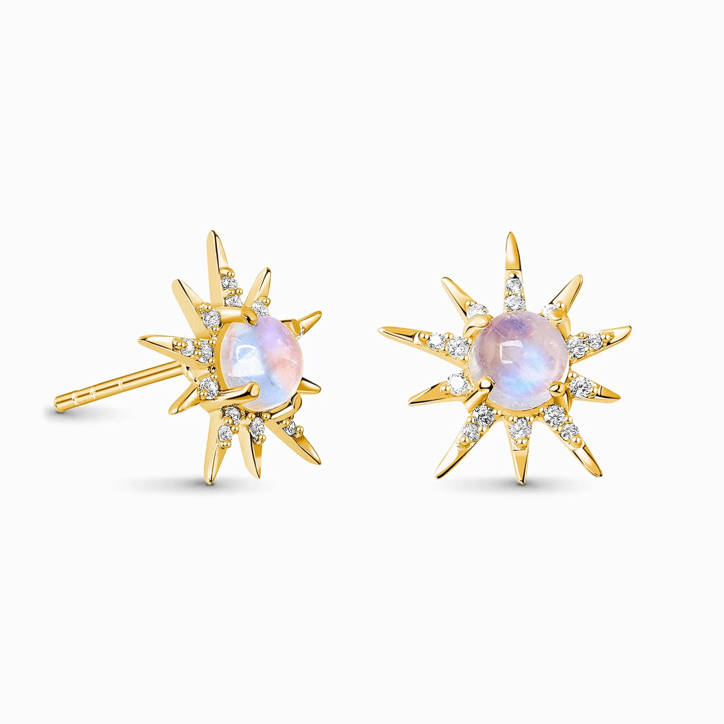 Moonstone Earrings - Starlight Studs