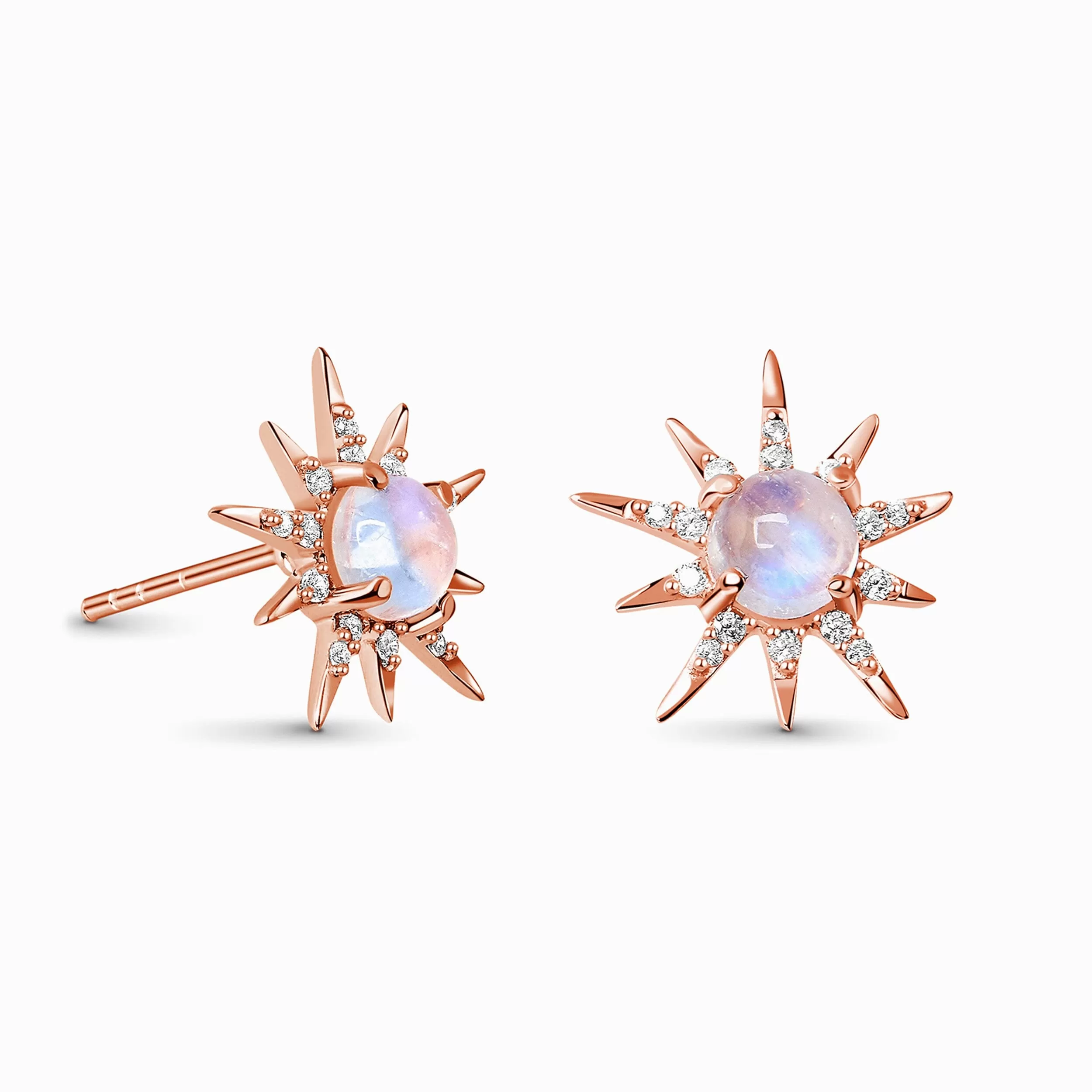 Moonstone Earrings - Starlight Studs