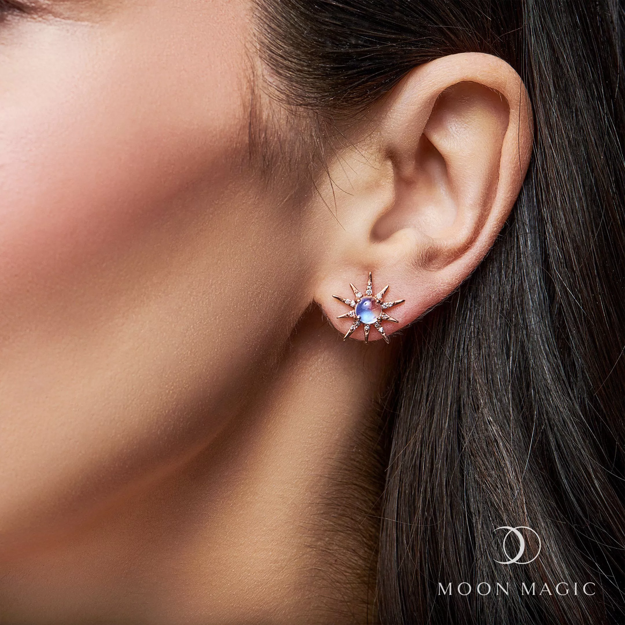 Moonstone Earrings - Starlight Studs