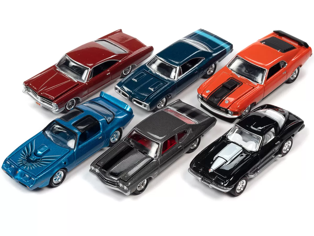 Muscle Cars USA 2022 Set B of 6 pieces Release 1 1/64 Diecast Model Cars by Johnny Lightning