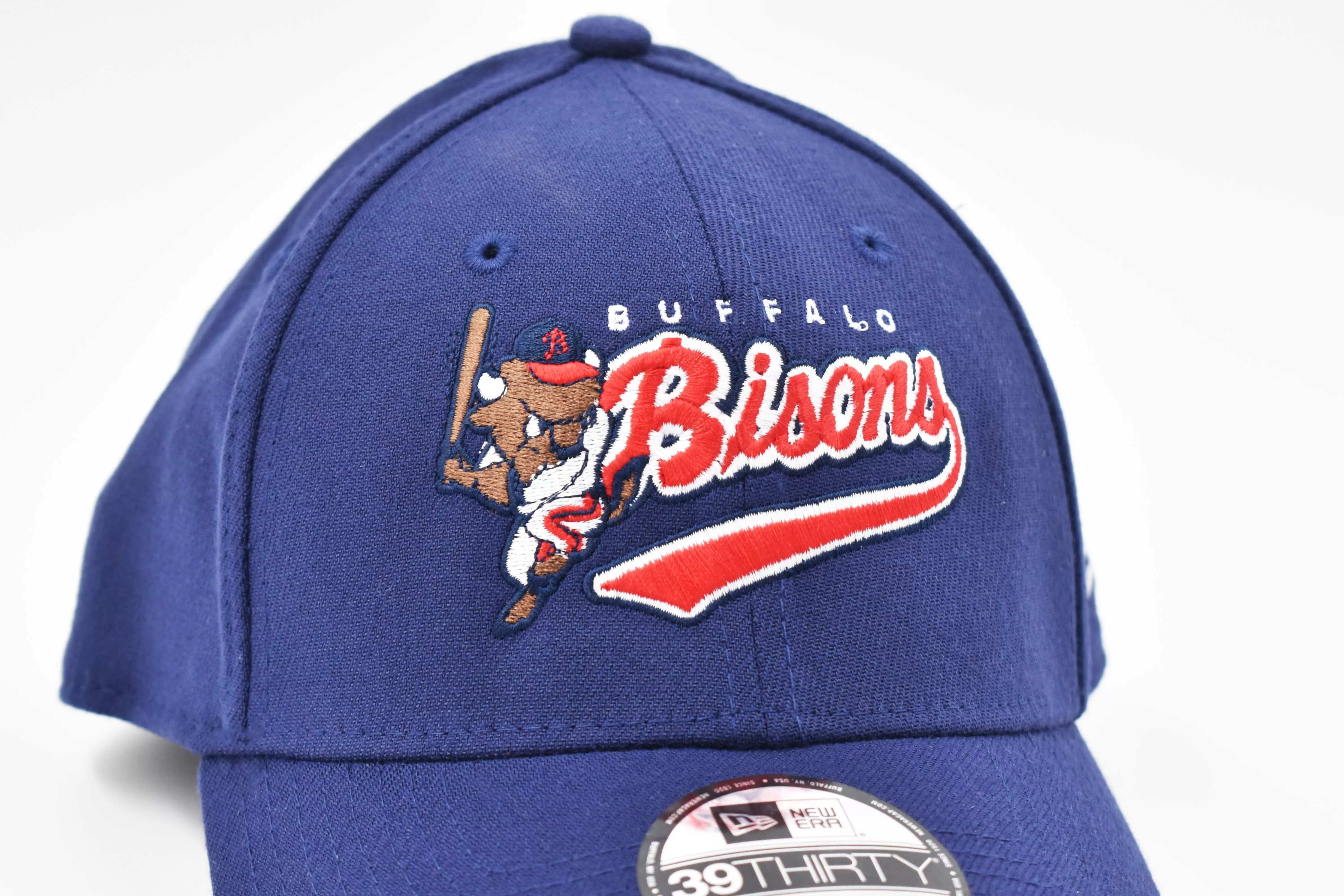 New Era Buffalo Bisons Navy Blue Stretch Fit Hat