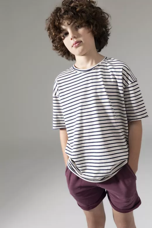 Oversized T-Shirt Navy Stripe