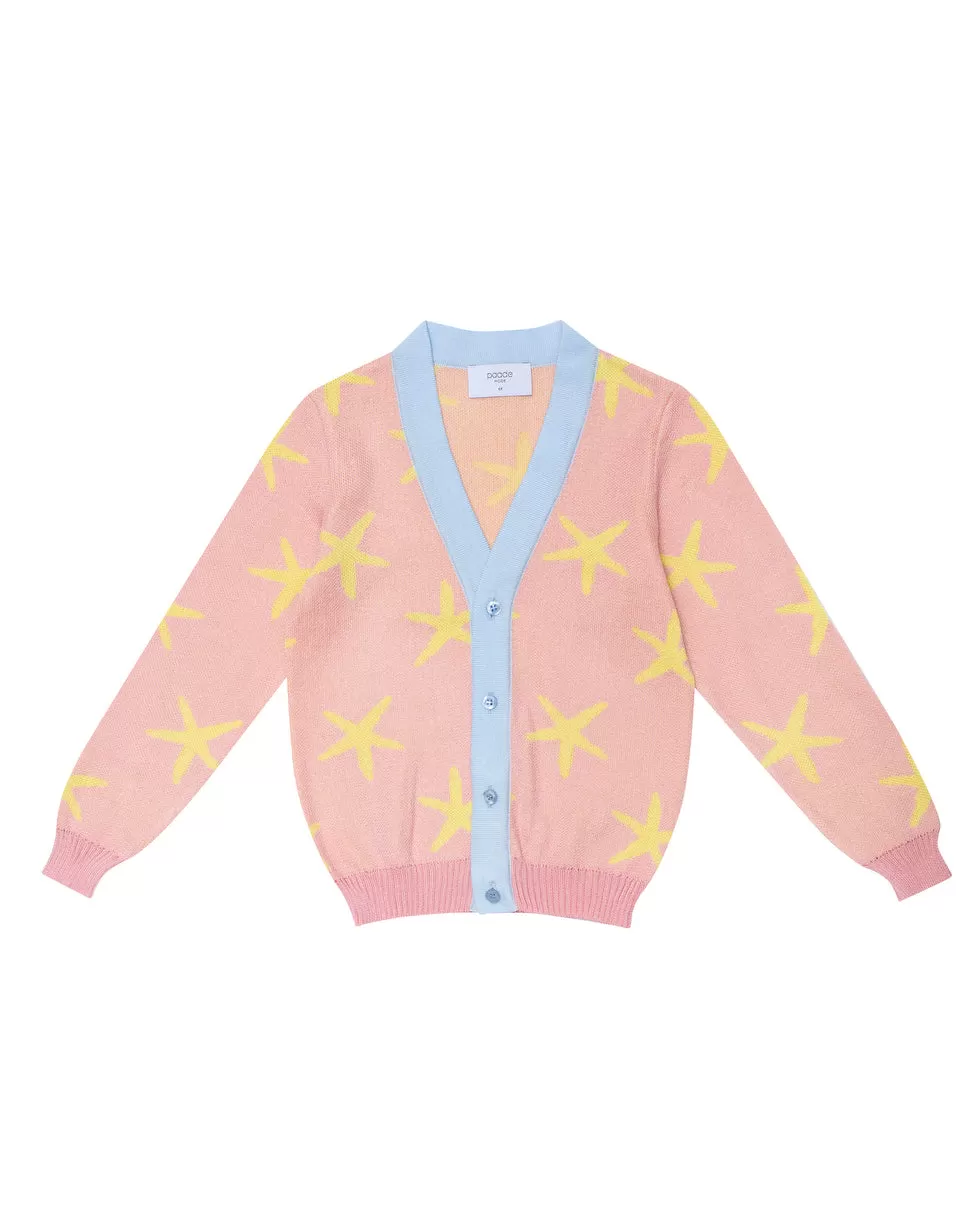 PAADE MODE RETURN TO NATURE Knitted Cardigan in Starfish Pink