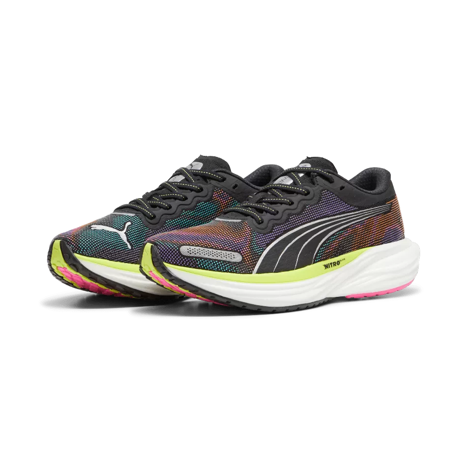 Puma Deviate Nitro 2 Women's  Running Shoes SS24 Puma Black-Lime Pow-Poison Pink