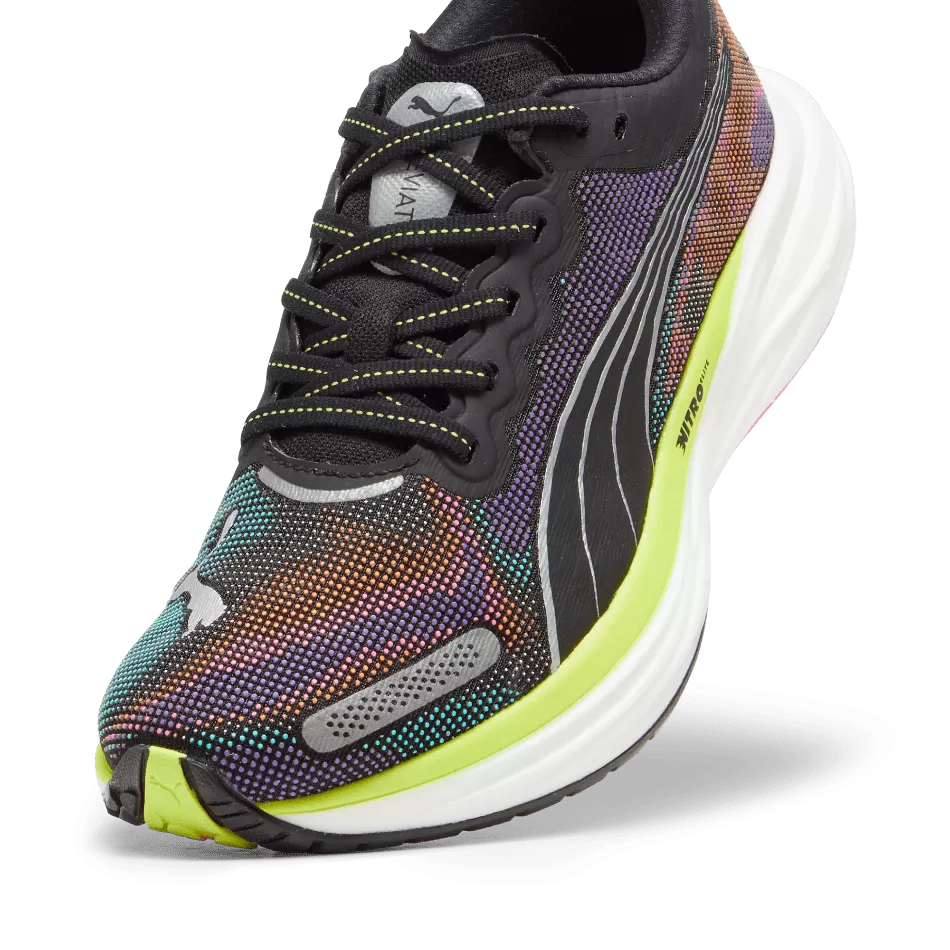 Puma Deviate Nitro 2 Women's  Running Shoes SS24 Puma Black-Lime Pow-Poison Pink