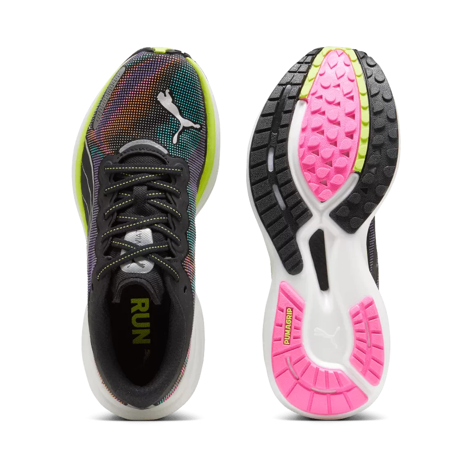 Puma Deviate Nitro 2 Women's  Running Shoes SS24 Puma Black-Lime Pow-Poison Pink