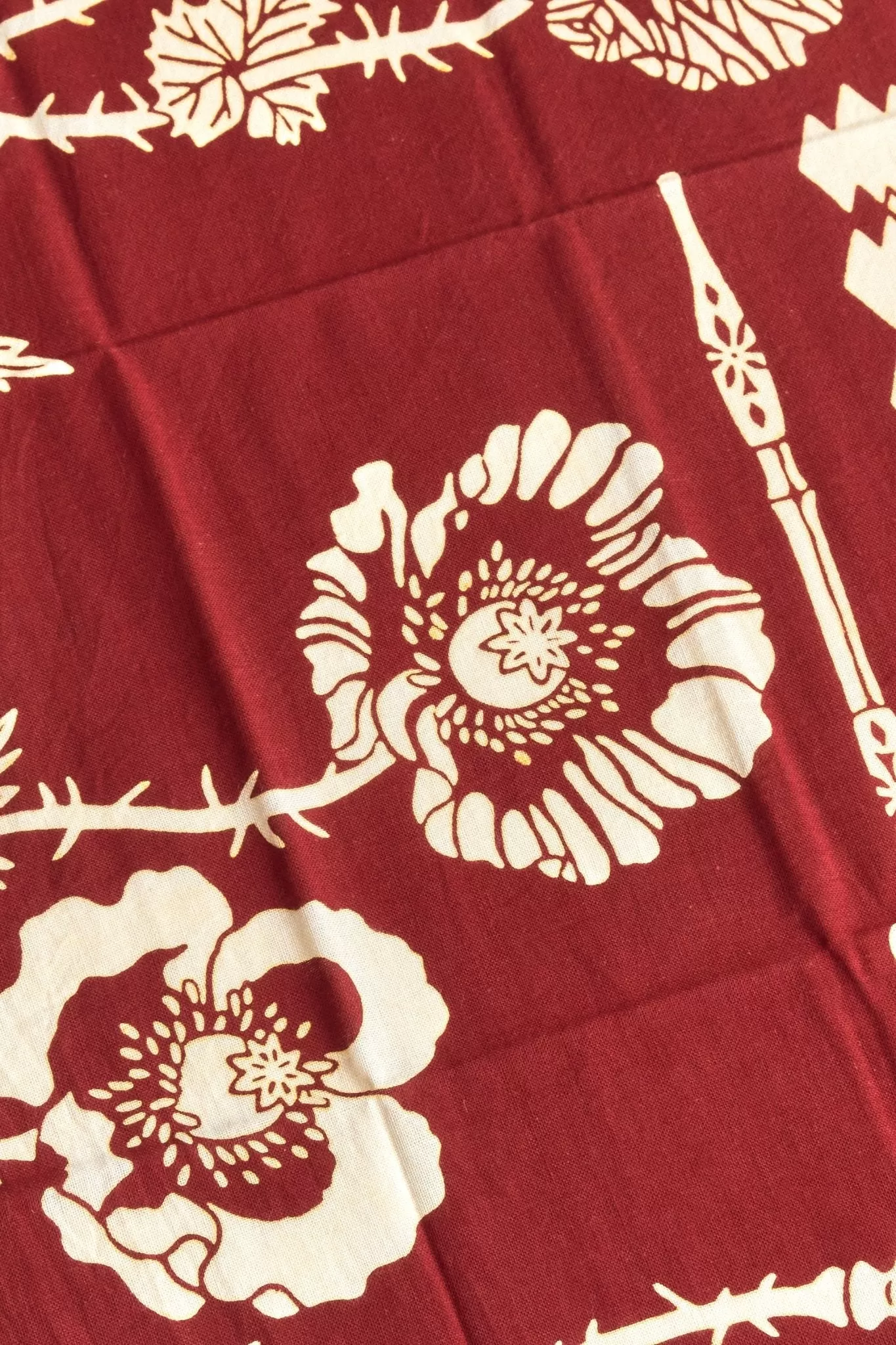 Radiall Badass Flower Bandana - Burgundy