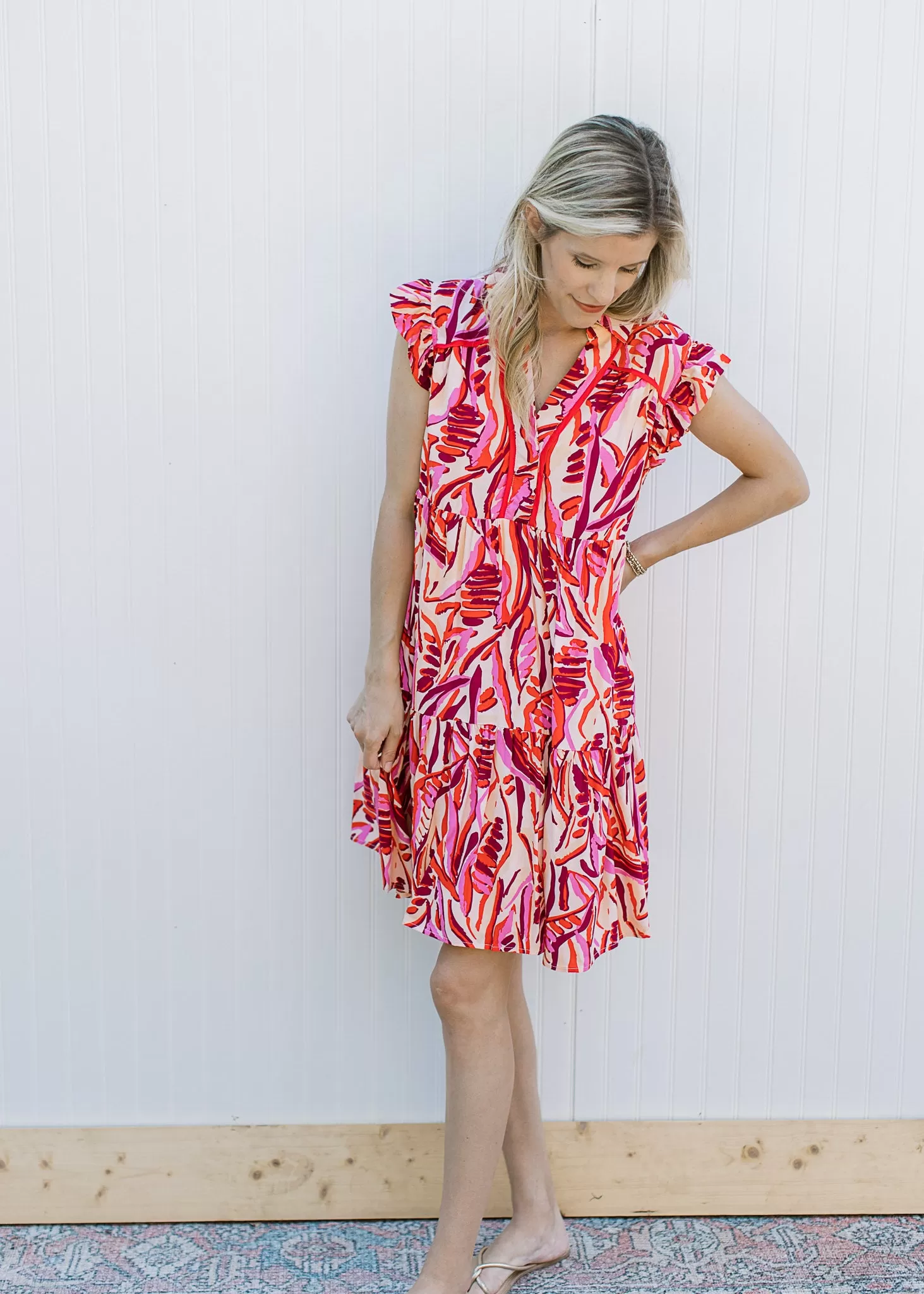 Red Orange Mix Dress