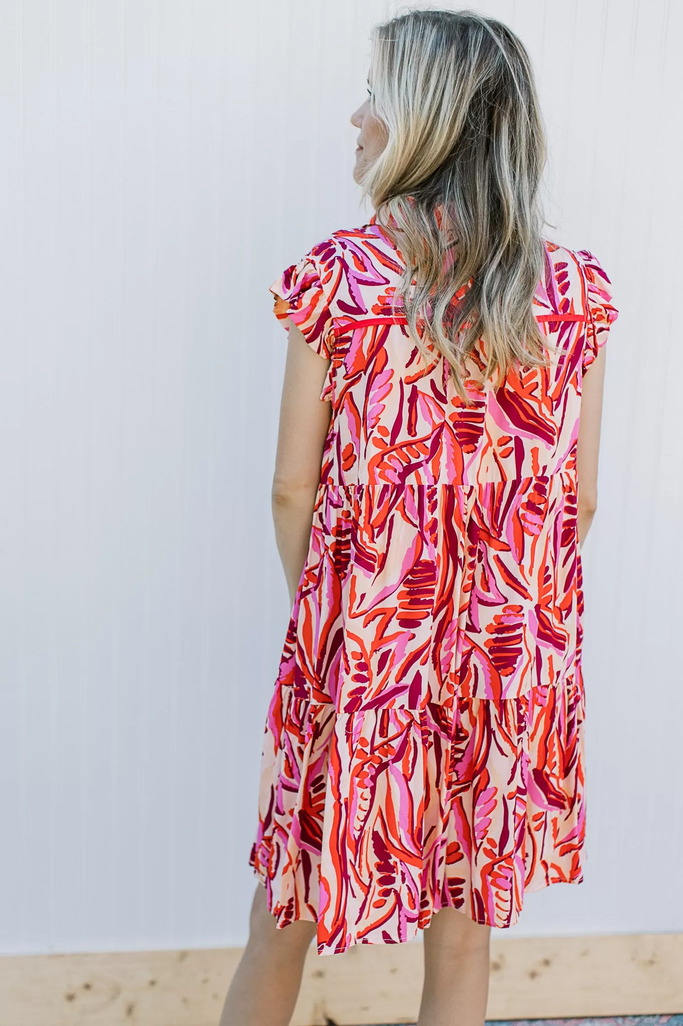 Red Orange Mix Dress