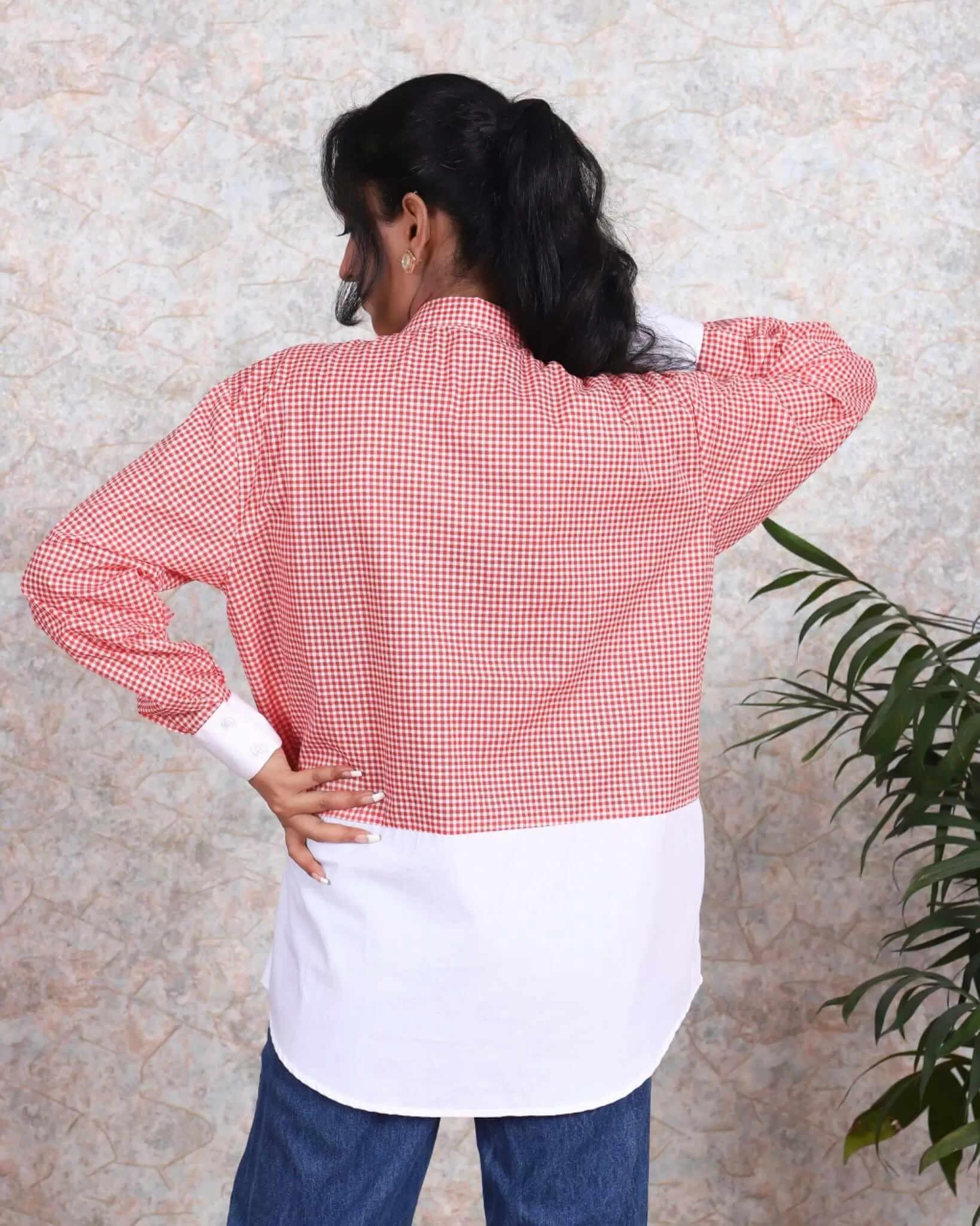 Red Stripe Cotton Shirt