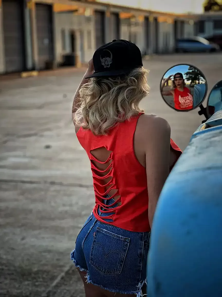 RELENTLESS CROP TANK TOP*ORANGE*