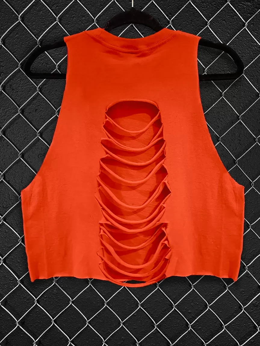 RELENTLESS CROP TANK TOP*ORANGE*