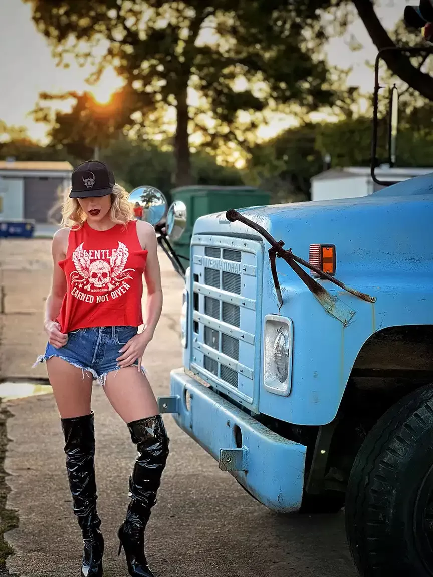 RELENTLESS CROP TANK TOP*ORANGE*