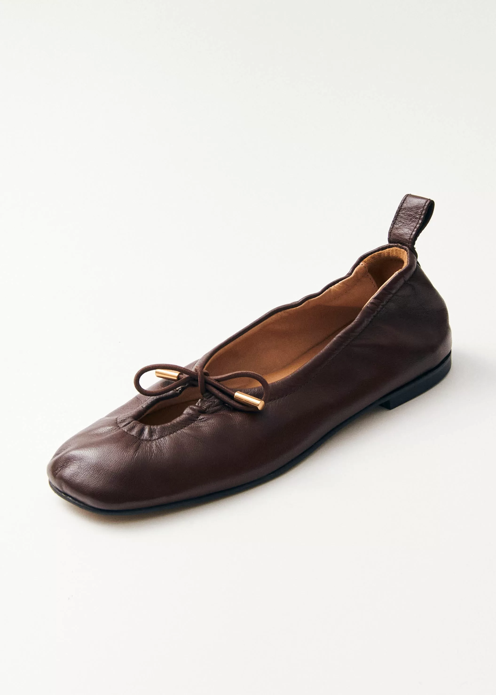 Rosalind Brown Leather Ballet Flats