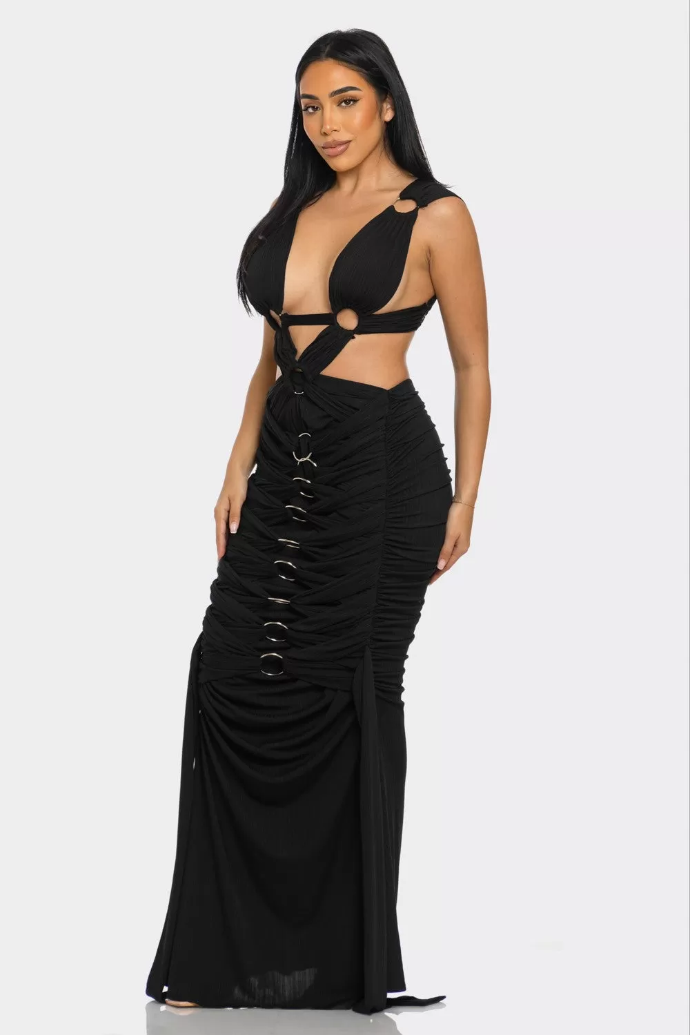 Sahara Mystique Pleated Maxi Dress