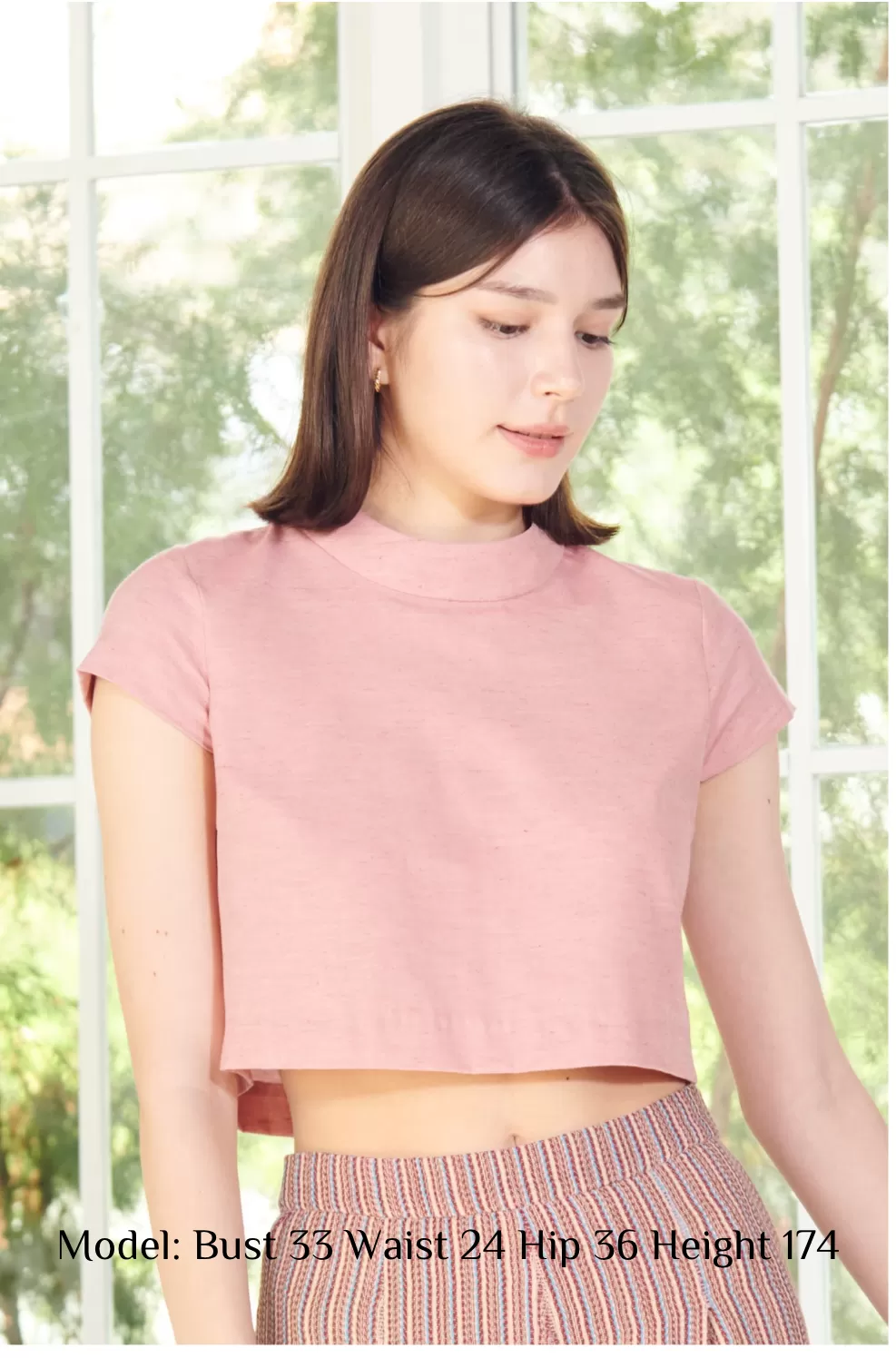 Satin High Neck Crop Top-TAKTAI